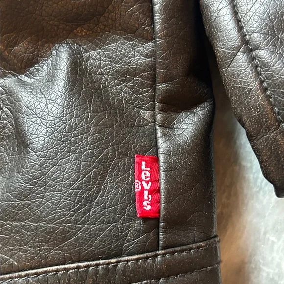 Levi's Brown and Cream Faux Leather Jacket - Picture 3 of 4
